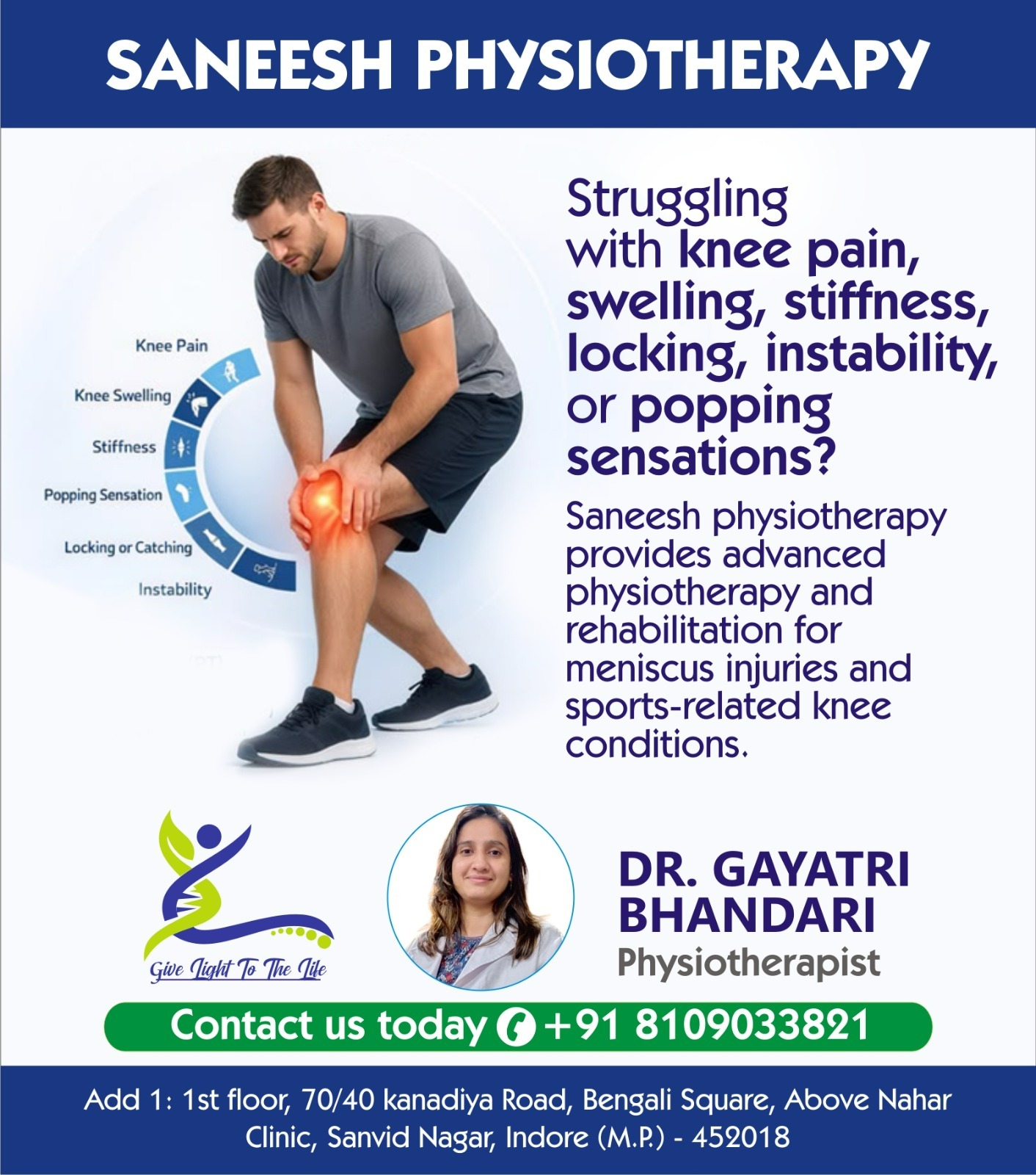 Meniscus Injury and Knee Pain Physiotherapy in Indore